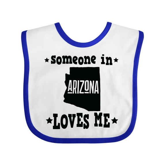 Inktastic Arizona Someone Loves Me Boys or Girls Baby Bib
