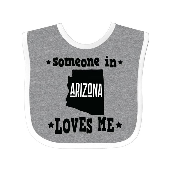 Inktastic Arizona Someone Loves Me Boys or Girls Baby Bib