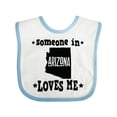 thumbnail image 1 of Inktastic Arizona Someone Loves Me Boys or Girls Baby Bib, 1 of 4