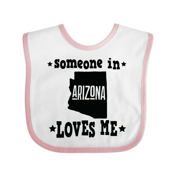 Inktastic Arizona Someone Loves Me Boys or Girls Baby Bib