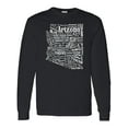 thumbnail image 1 of Inktastic Arizona Word Salad State Outline Long Sleeve T-Shirt, 1 of 5
