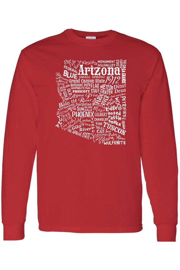 Arizona Word Salad State Outline Long Sleeve T-Shirt