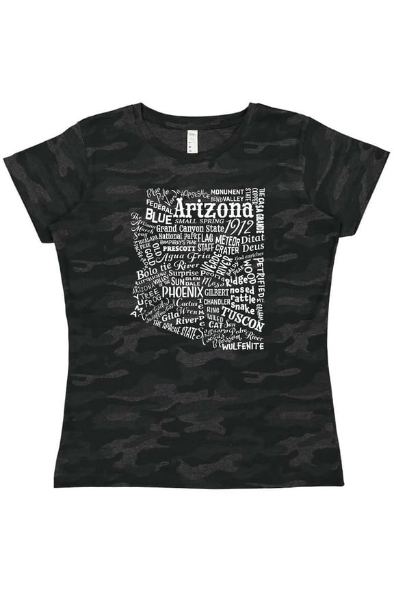 Arizona Word Salad State Outline Women's T-Shirt