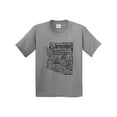 thumbnail image 1 of Inktastic Arizona Word Salad State Outline Youth T-Shirt, 1 of 5