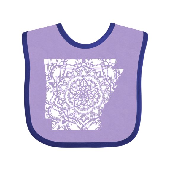 Inktastic Arkansas Silhouette Mandala Boys or Girls Baby Bib