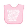 thumbnail image 1 of Inktastic Arkansas Silhouette Mandala Boys or Girls Baby Bib, 1 of 4