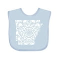 thumbnail image 1 of Inktastic Arkansas Silhouette Mandala Boys or Girls Baby Bib, 1 of 4