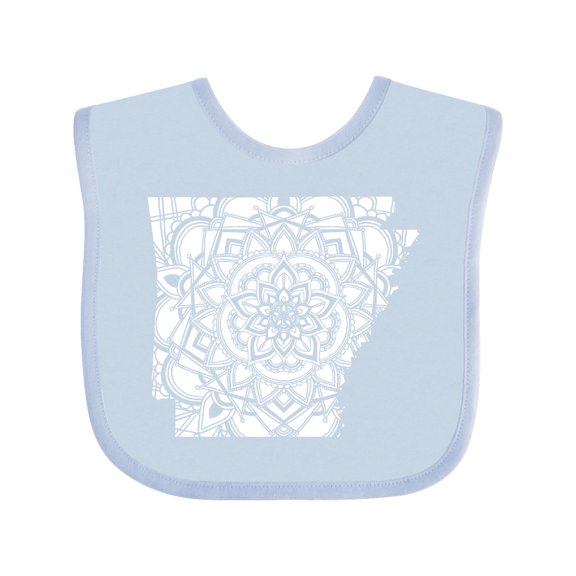 Inktastic Arkansas Silhouette Mandala Boys or Girls Baby Bib