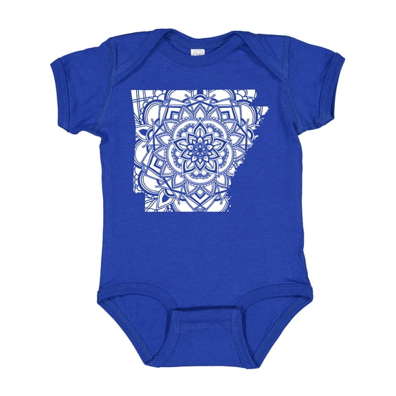 Inktastic Arkansas Silhouette Mandala Boys or Girls Baby Bodysuit
