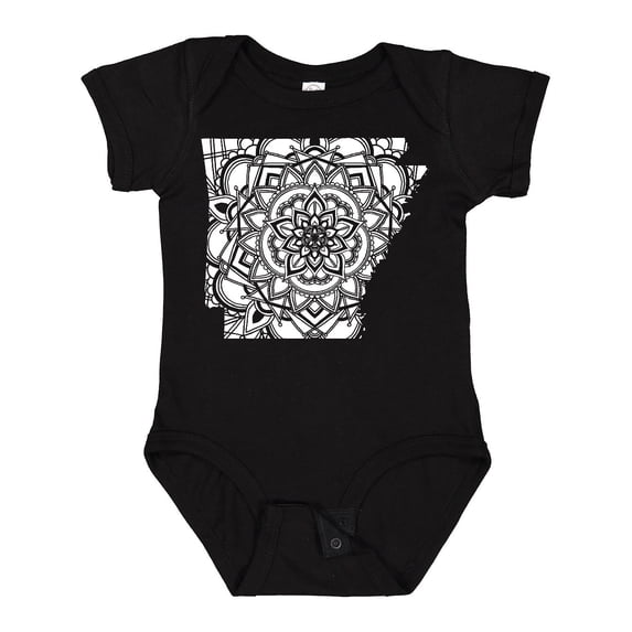Inktastic Arkansas Silhouette Mandala Boys or Girls Baby Bodysuit