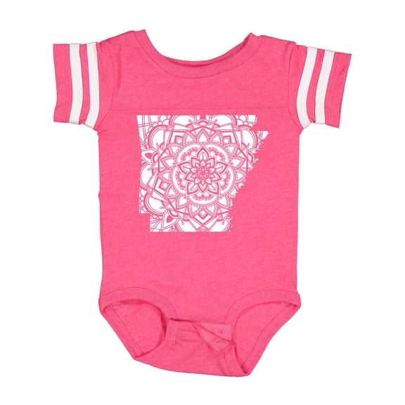 Inktastic Arkansas Silhouette Mandala Boys or Girls Baby Bodysuit