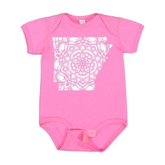 Inktastic Arkansas Silhouette Mandala Boys or Girls Baby Bodysuit
