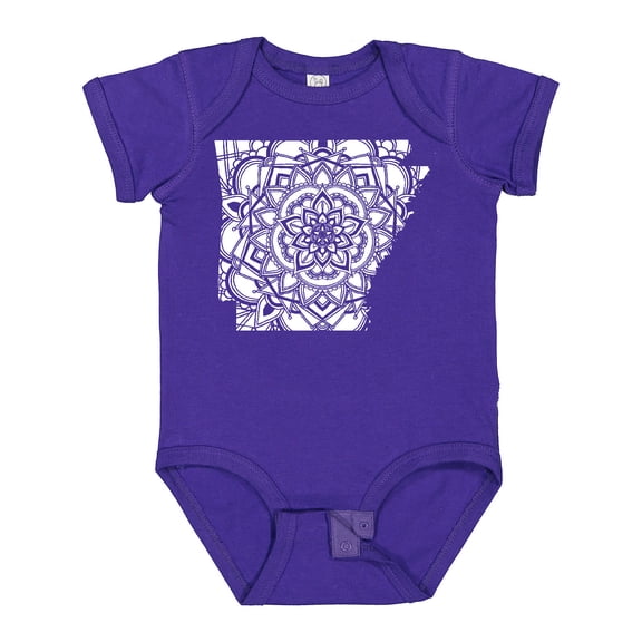 Inktastic Arkansas Silhouette Mandala Boys or Girls Baby Bodysuit