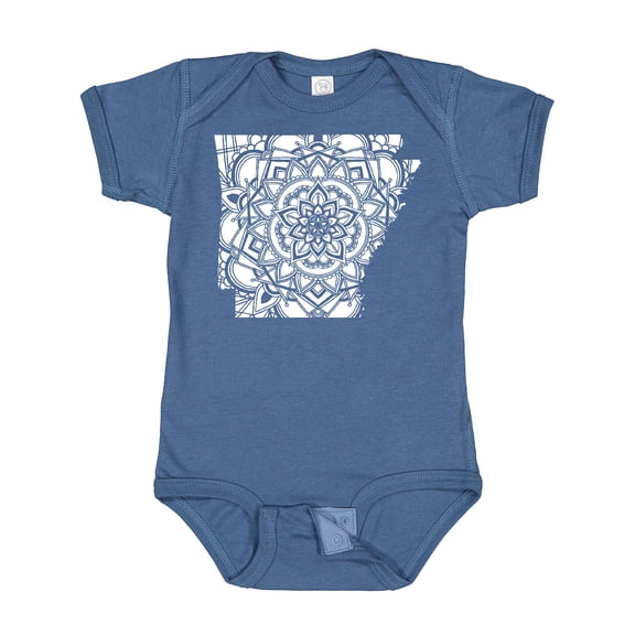 Inktastic Arkansas Silhouette Mandala Boys or Girls Baby Bodysuit