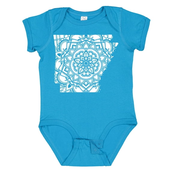 Inktastic Arkansas Silhouette Mandala Boys or Girls Baby Bodysuit