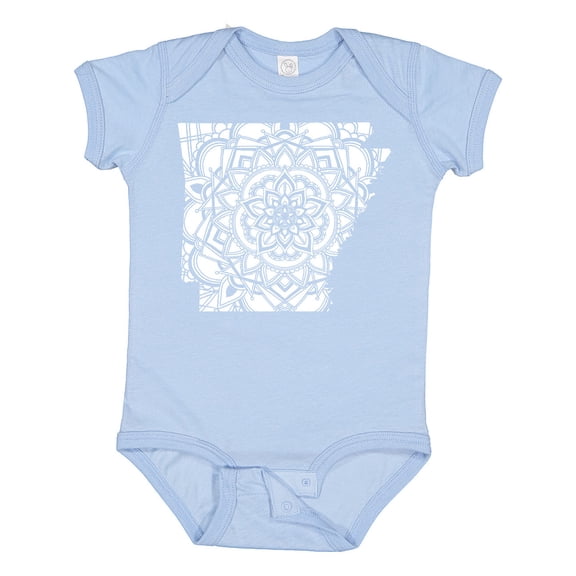 Inktastic Arkansas Silhouette Mandala Boys or Girls Baby Bodysuit