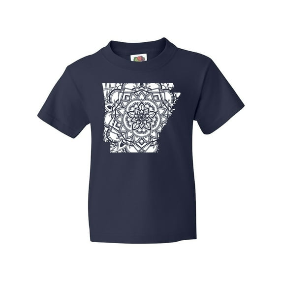 Inktastic Arkansas Silhouette Mandala Youth T-Shirt