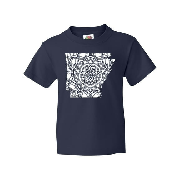 Inktastic Arkansas Silhouette Mandala Youth T-Shirt