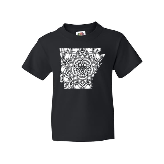 Inktastic Arkansas Silhouette Mandala Youth T-Shirt