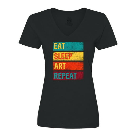 Inktastic Art Teacher Collector Artist Women's V-Neck T-Shirt