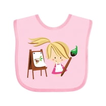 Inktastic Artist Girl With Easel Girls Baby Bib