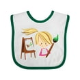 thumbnail image 1 of Inktastic Artist Girl With Easel Girls Baby Bib, 1 of 4