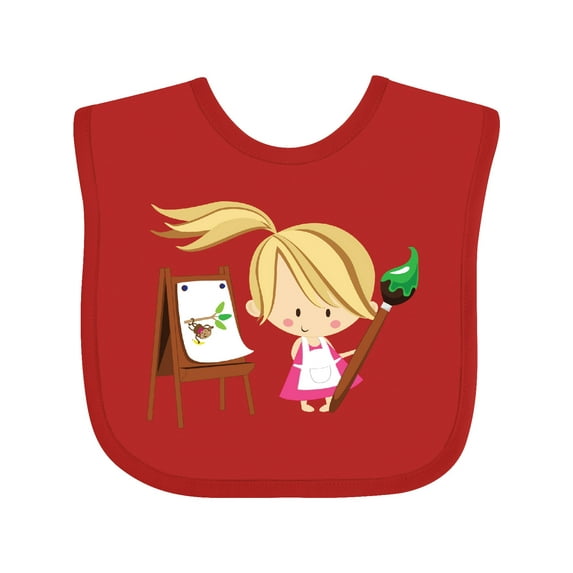 Inktastic Artist Girl With Easel Girls Baby Bib