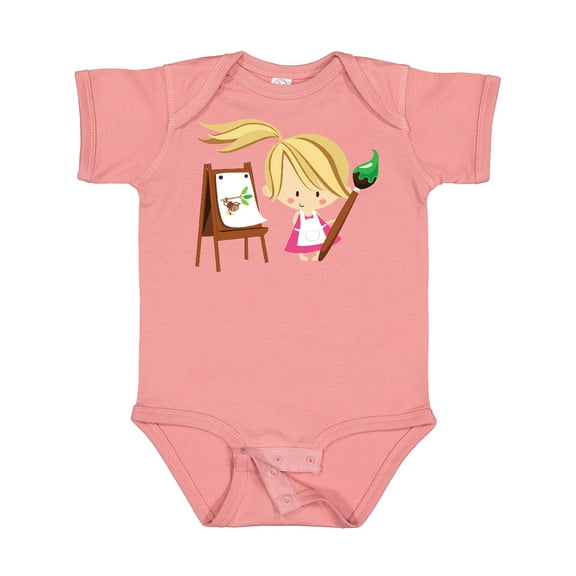 Inktastic Artist Girl With Easel Girls Baby Bodysuit
