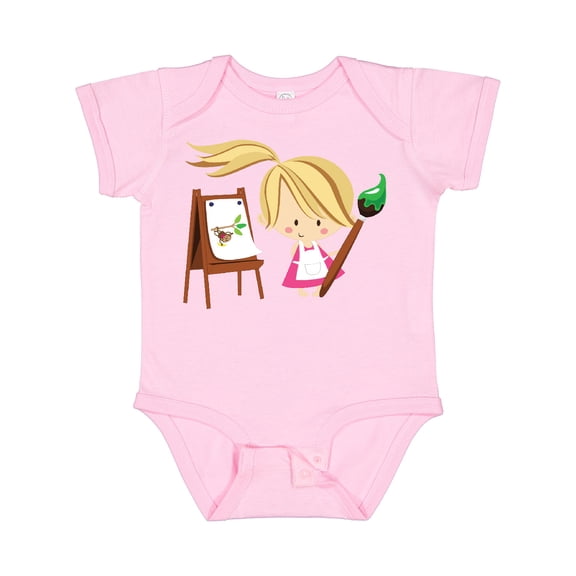 Inktastic Artist Girl With Easel Girls Baby Bodysuit