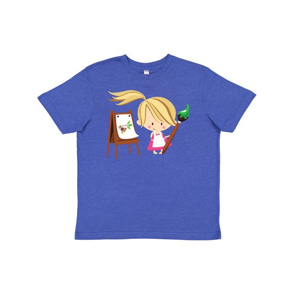 Inktastic Artist Girl With Easel Youth T-Shirt