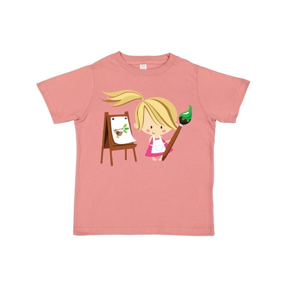 Inktastic Artist Girl with Easel Girls Toddler T-Shirt