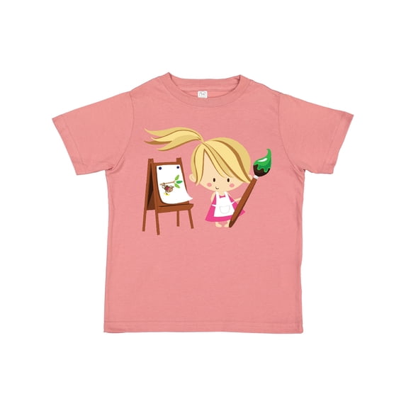Inktastic Artist Girl with Easel Girls Toddler T-Shirt