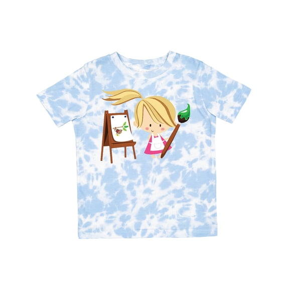 Inktastic Artist Girl with Easel Girls Toddler T-Shirt