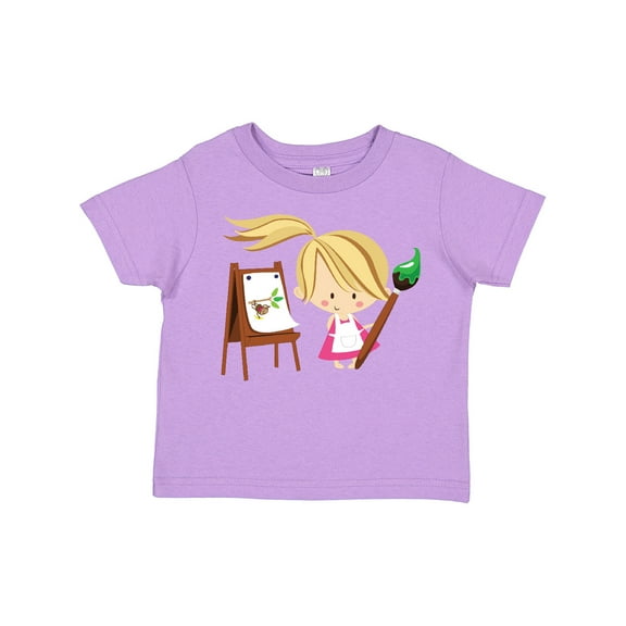 Inktastic Artist Girl with Easel Girls Toddler T-Shirt
