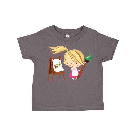 Inktastic Artist Girl with Easel Girls Toddler T-Shirt