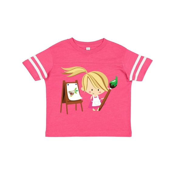 Inktastic Artist Girl with Easel Girls Toddler T-Shirt