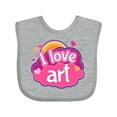 thumbnail image 1 of Inktastic Artist I Love Art Girls Baby Bib, 1 of 4