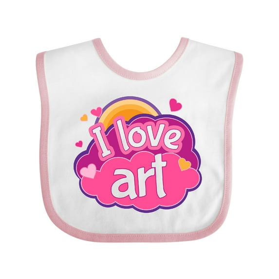 Inktastic Artist I Love Art Girls Baby Bib