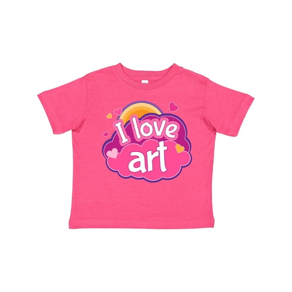 Inktastic Artist I Love Art Girls Toddler T-Shirt