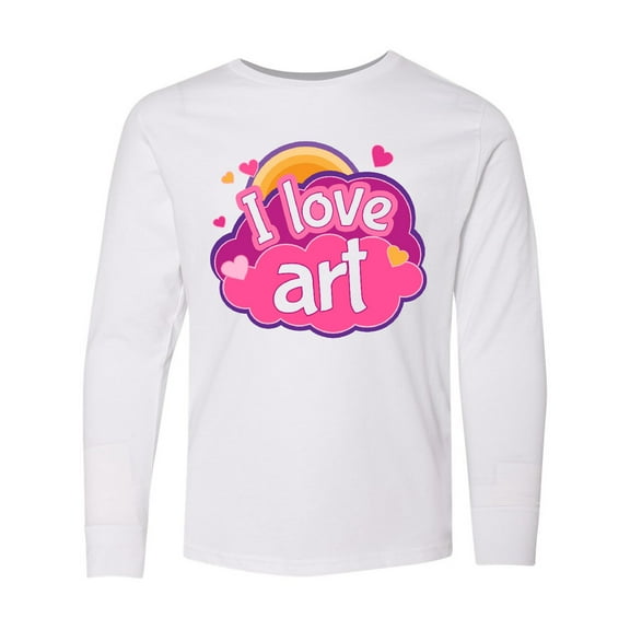 Inktastic Artist I Love Art Long Sleeve Youth T-Shirt