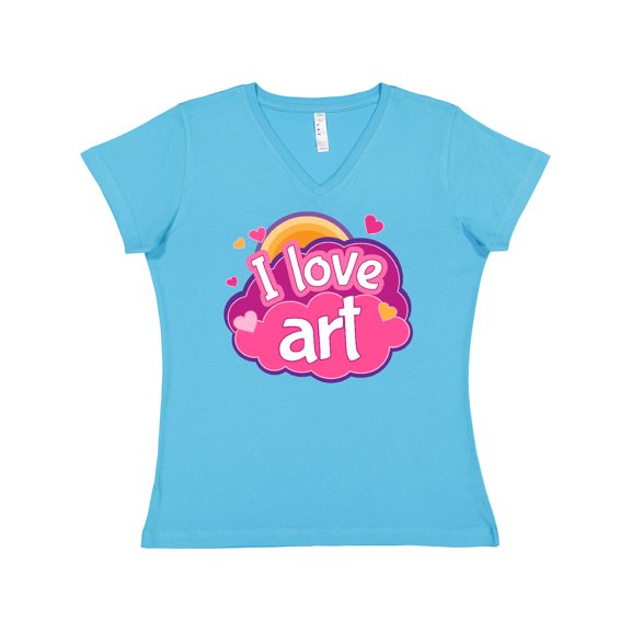 Inktastic Artist I Love Art Women's V-Neck T-Shirt