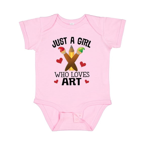 Inktastic Artist Just A Girl Who Loves Art Girls Baby Bodysuit