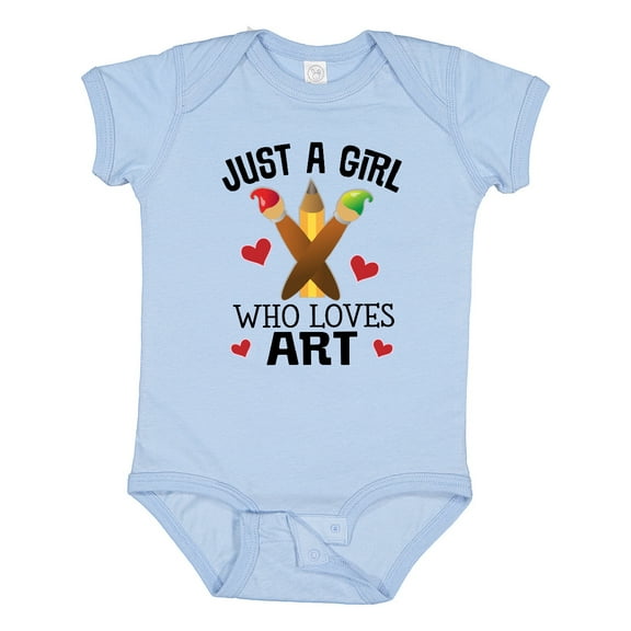 Inktastic Artist Just A Girl Who Loves Art Girls Baby Bodysuit