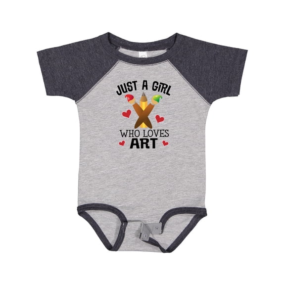 Inktastic Artist Just A Girl Who Loves Art Girls Baby Bodysuit