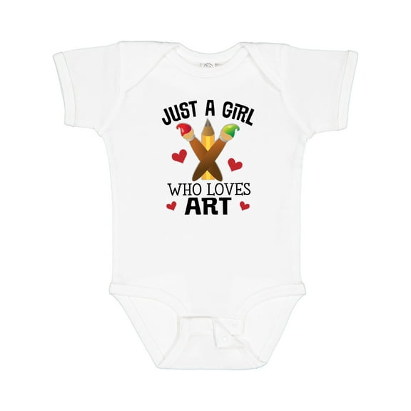 Inktastic Artist Just A Girl Who Loves Art Girls Baby Bodysuit