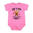 thumbnail image 1 of Inktastic Artist Just A Girl Who Loves Art Girls Baby Bodysuit, 1 of 5