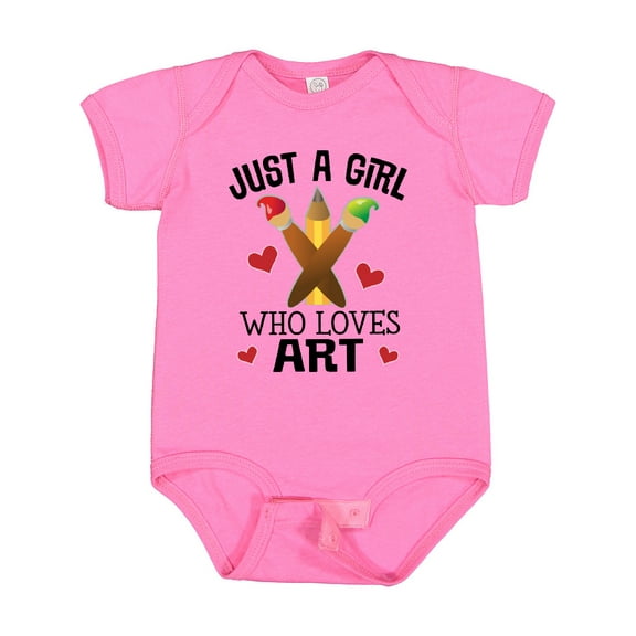Inktastic Artist Just A Girl Who Loves Art Girls Baby Bodysuit