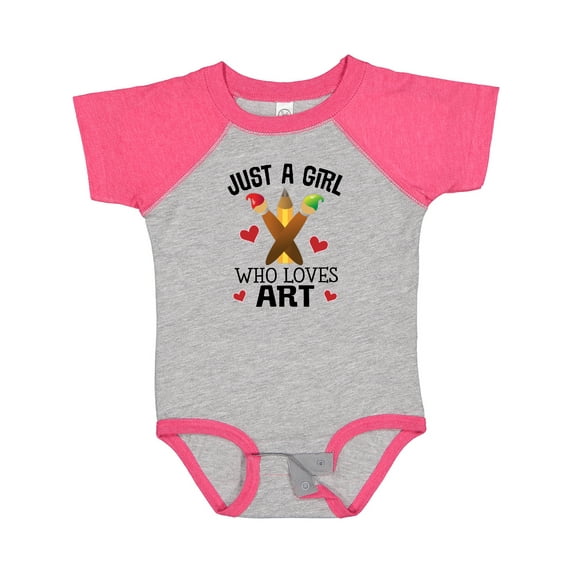 Inktastic Artist Just A Girl Who Loves Art Girls Baby Bodysuit