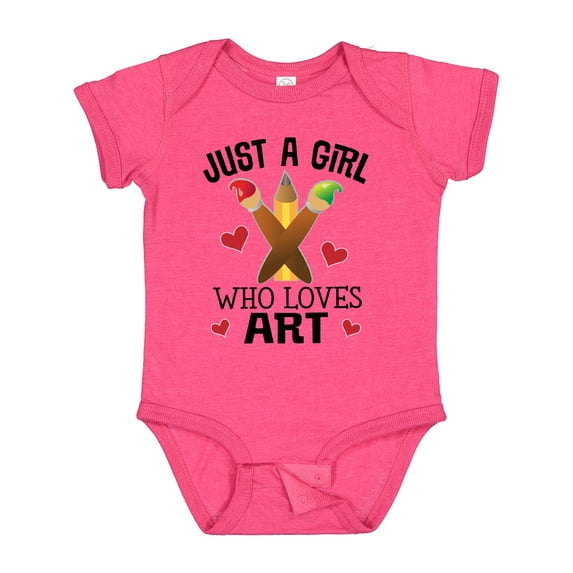 Inktastic Artist Just A Girl Who Loves Art Girls Baby Bodysuit