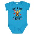 thumbnail image 1 of Inktastic Artist Just A Girl Who Loves Art Girls Baby Bodysuit, 1 of 5